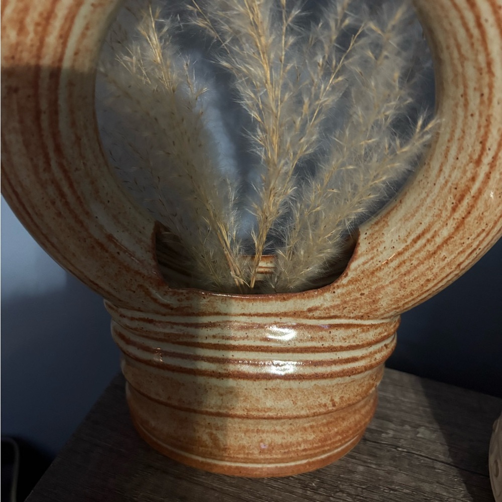 Rustic Tan Ceramic Vase - Picture 4 of 7